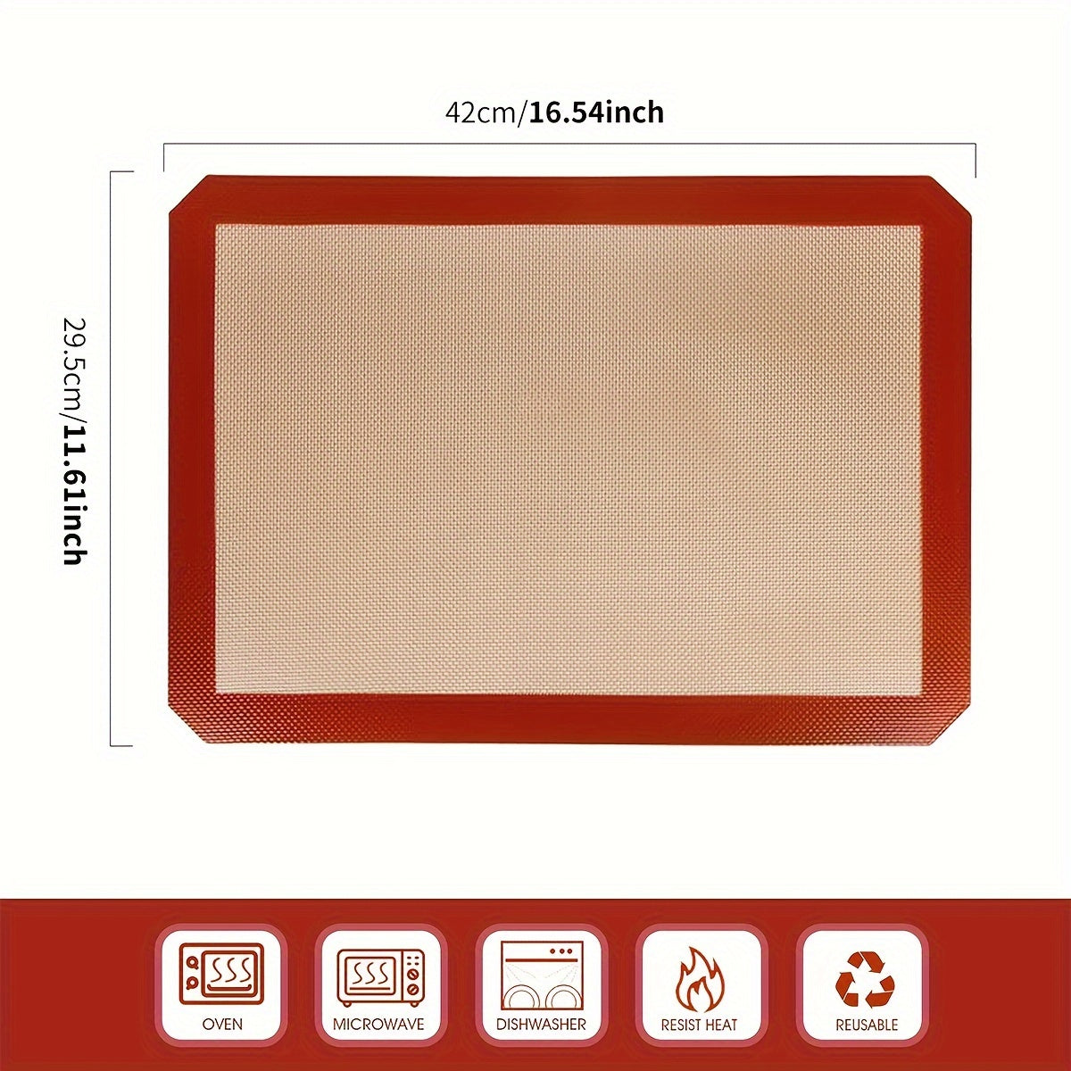 Reusable Nonstick Silicone Baking Mat – Easy Oven Use