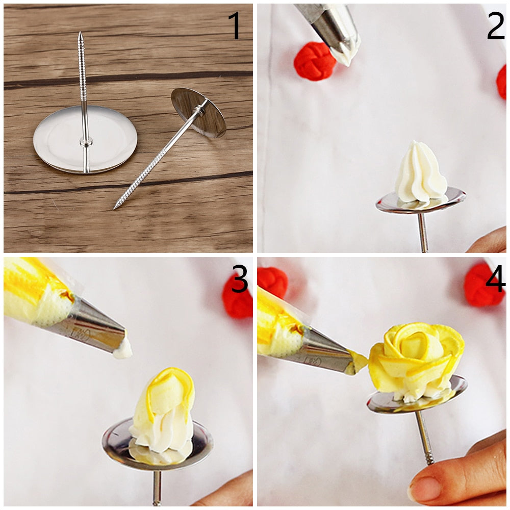 Stainless Steel Cake Flower Needle – Cupcake Decorating Tool