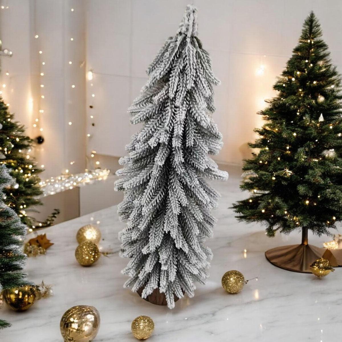 Snow Christmas Trees – Set of 4