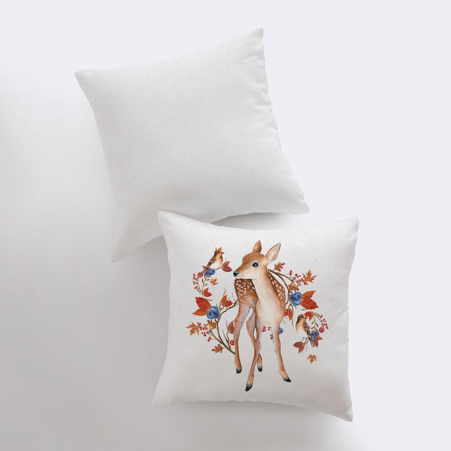 Fall Fawn Throw Pillow Cover