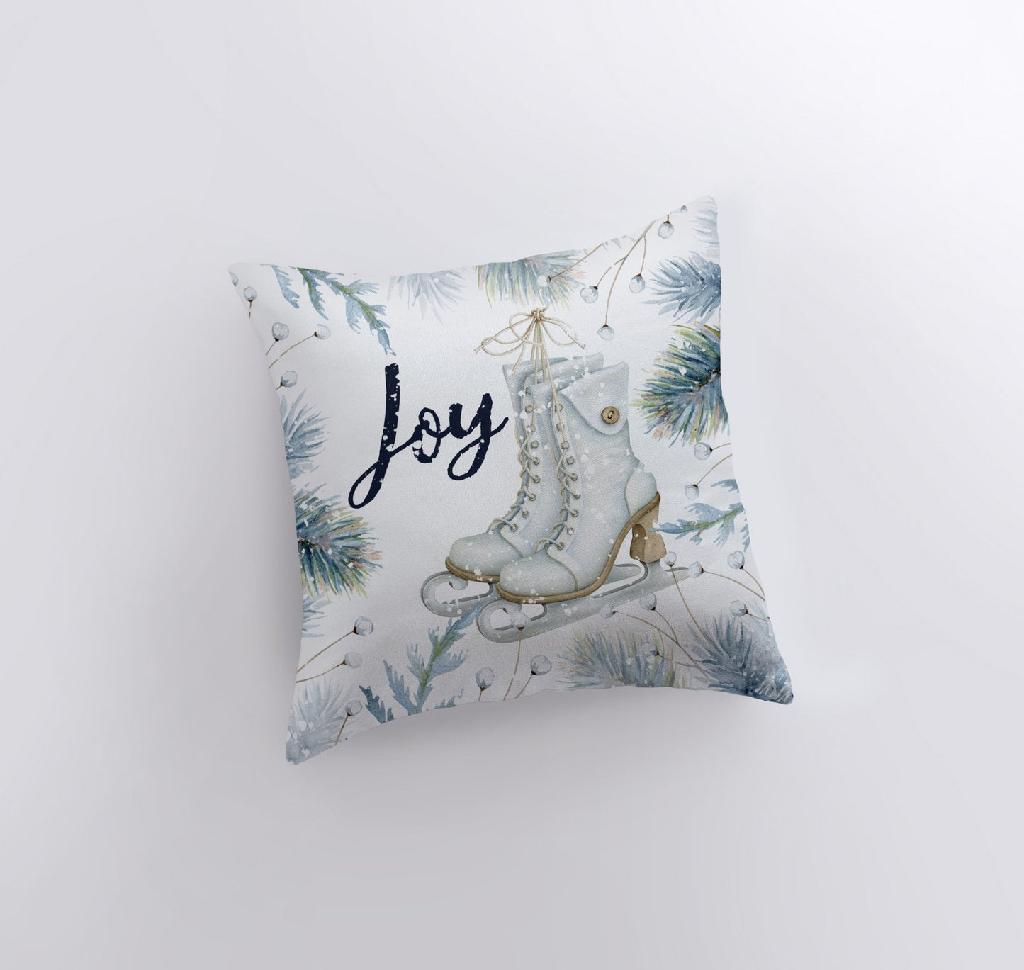 Joy Ice Skating Throw Pillow Cover