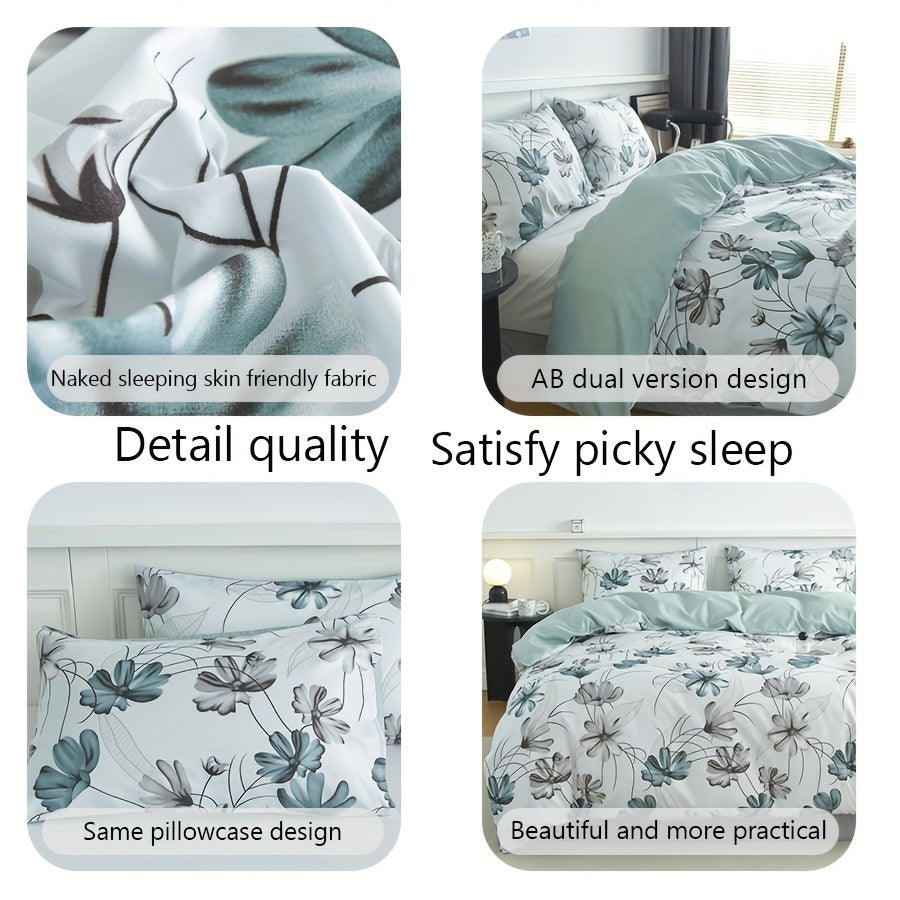 Floral 3-Piece Duvet Set – Soft & Stylish Bedroom Essential