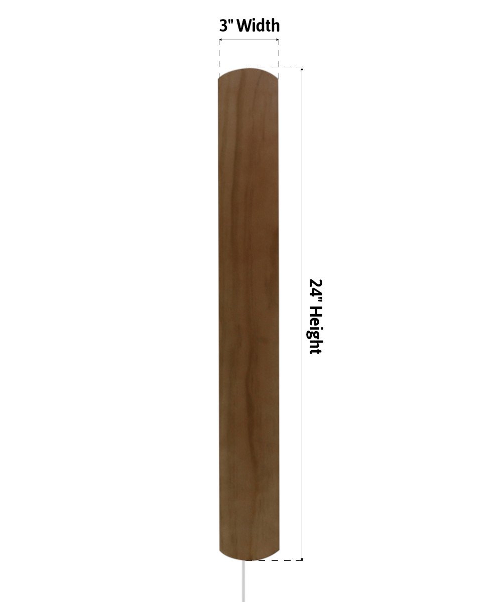 3"W Solid Wood Hover Plank Corner/Wall Accent Light – Plug-In