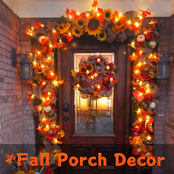 15 Ft Maple Leaf String Lights – Autumn Twinkle Décor