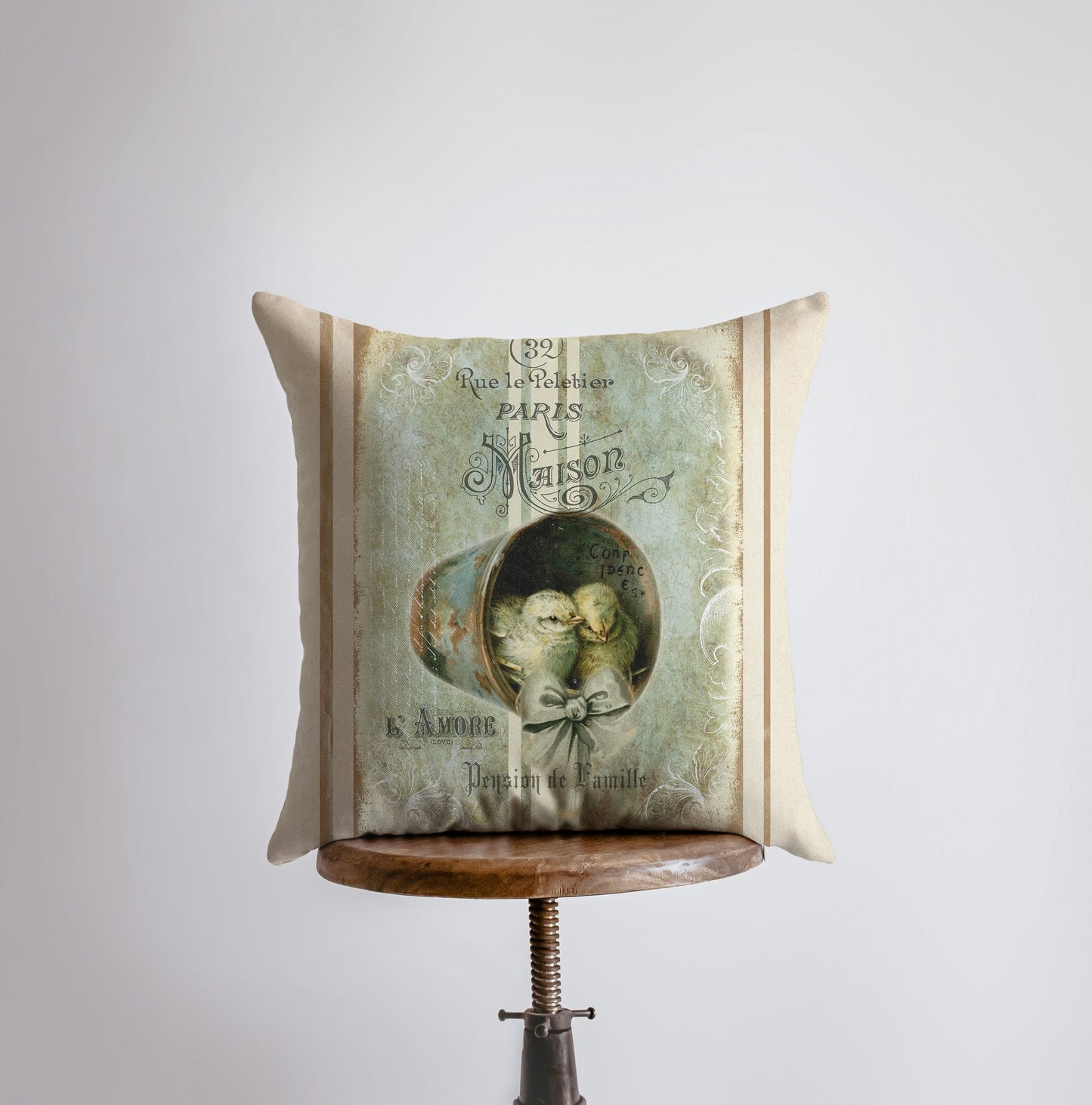 Baby Chicks Throw Pillow Cover – Vintage Farmhouse