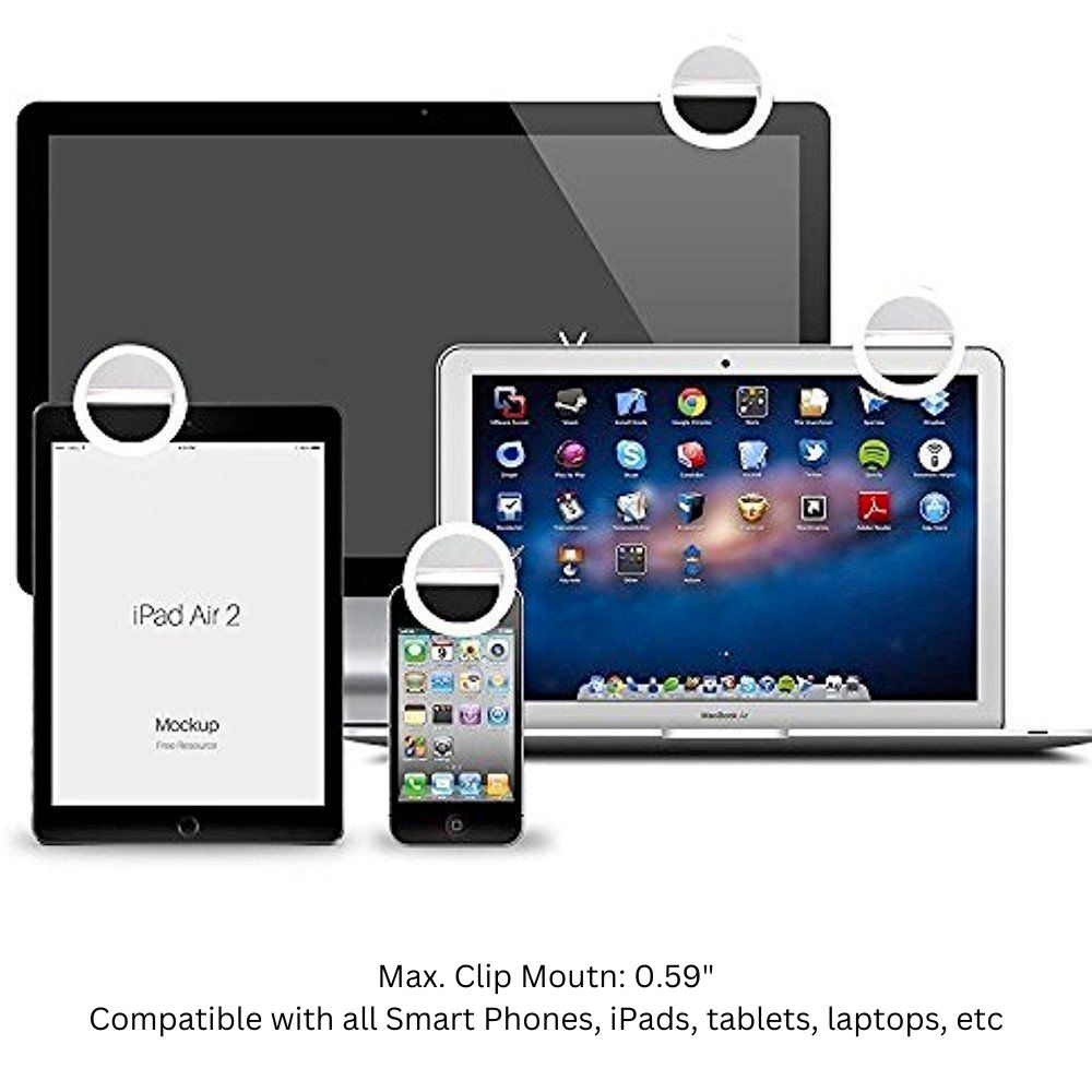 Portable Selfie Ring Light β Clip-On for Mobile Phones, Tablets & Computers