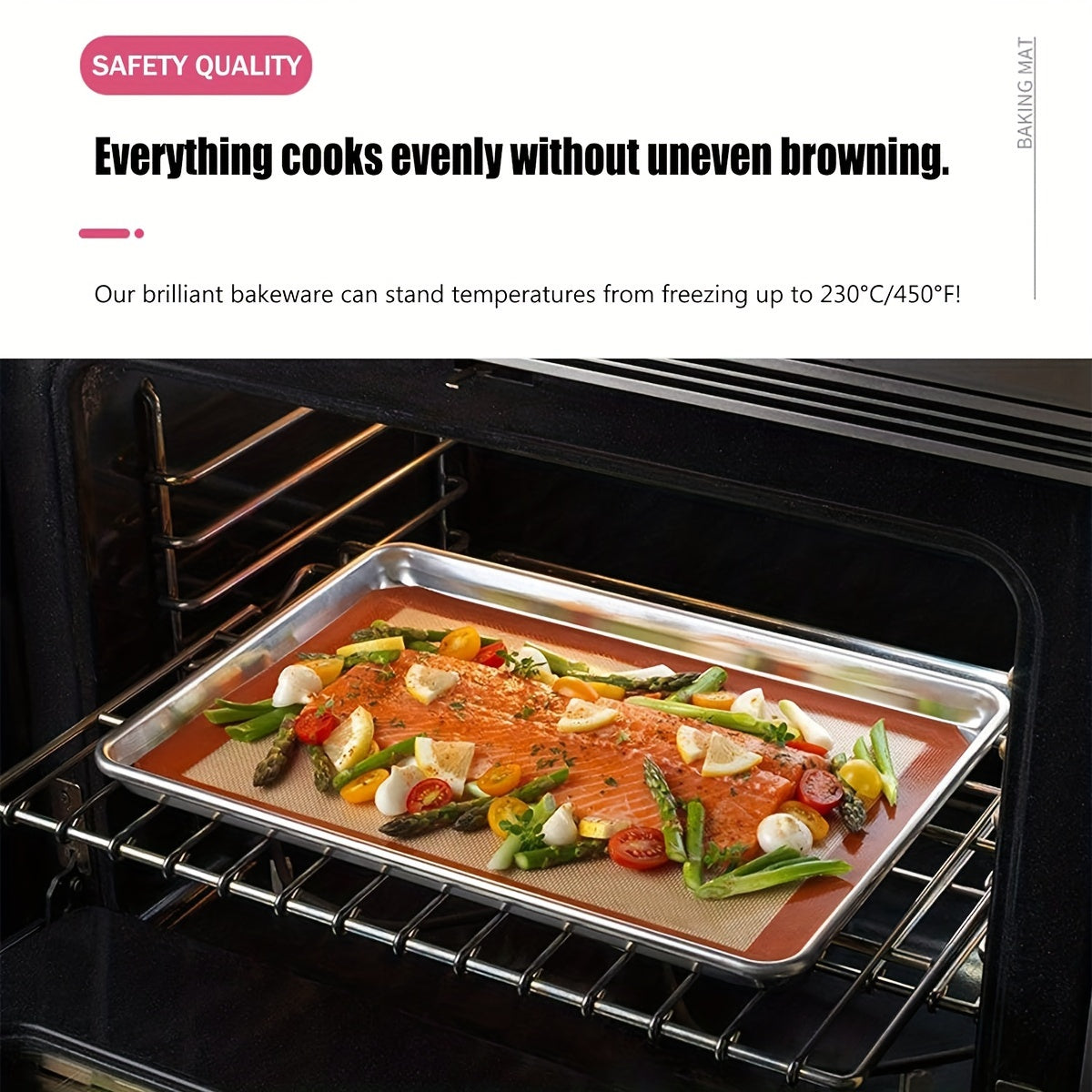 Reusable Nonstick Silicone Baking Mat – Easy Oven Use