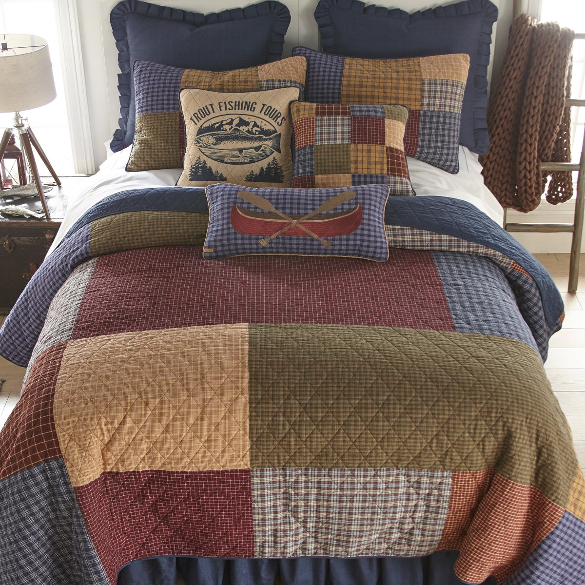 American Heritage Textiles โ Lake House Twin 2-Piece Cotton Quilt Set