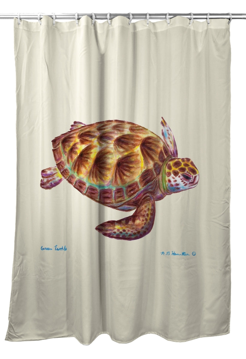 Green Sea Turtle – Coastal Shower Curtain