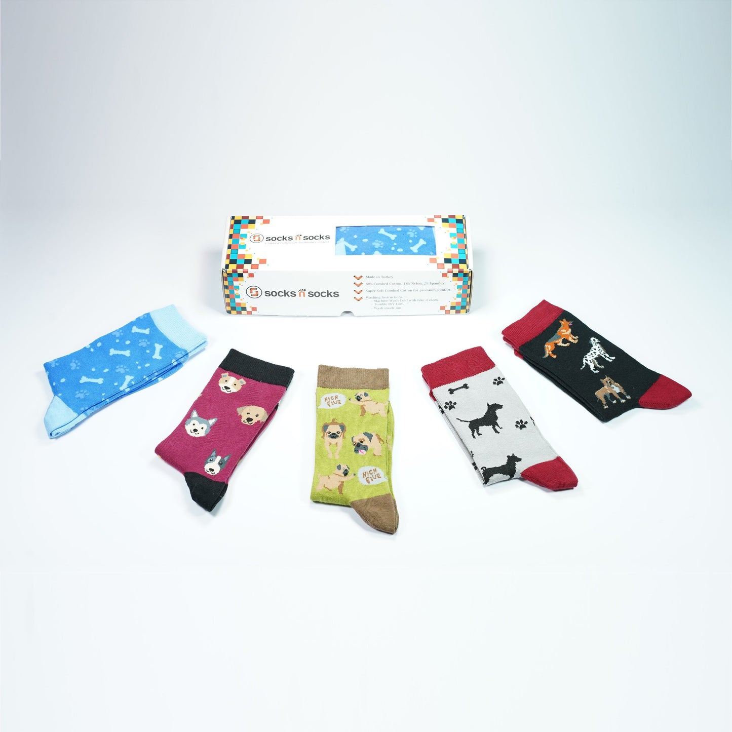 Premium Cotton Dog-Themed Socks