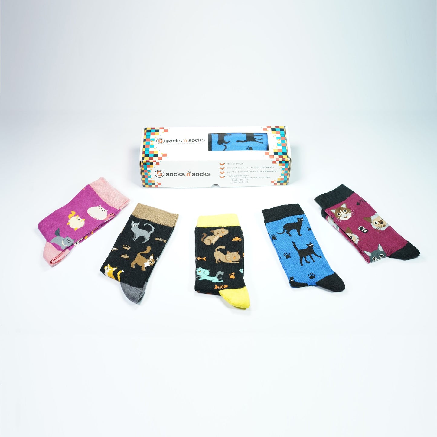Women's Cute Cats Socks Set