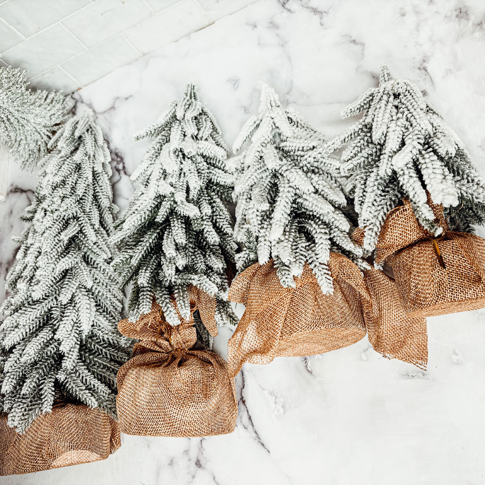 Snow Christmas Trees – Set of 4