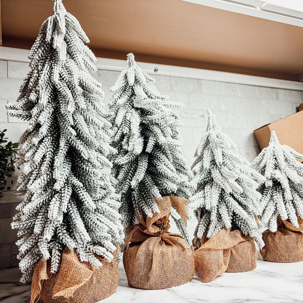 Snow Christmas Trees – Set of 4