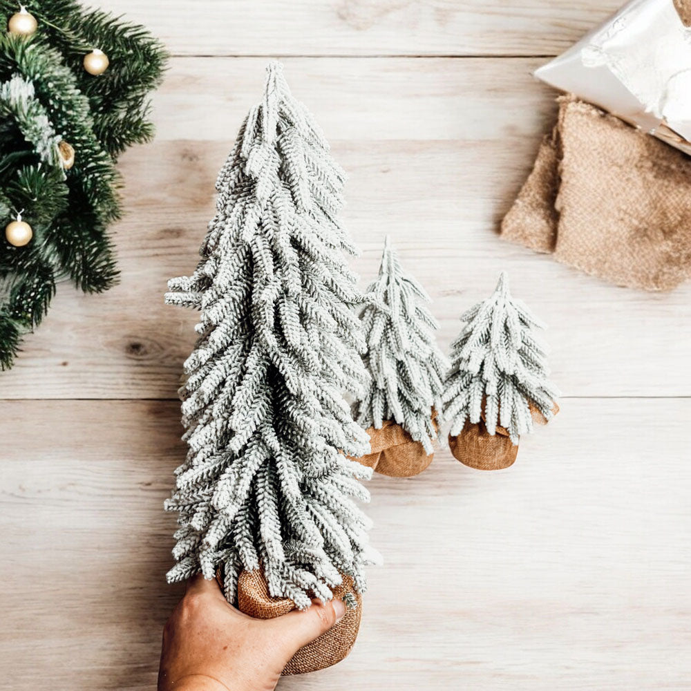 Snow Christmas Trees – Set of 4