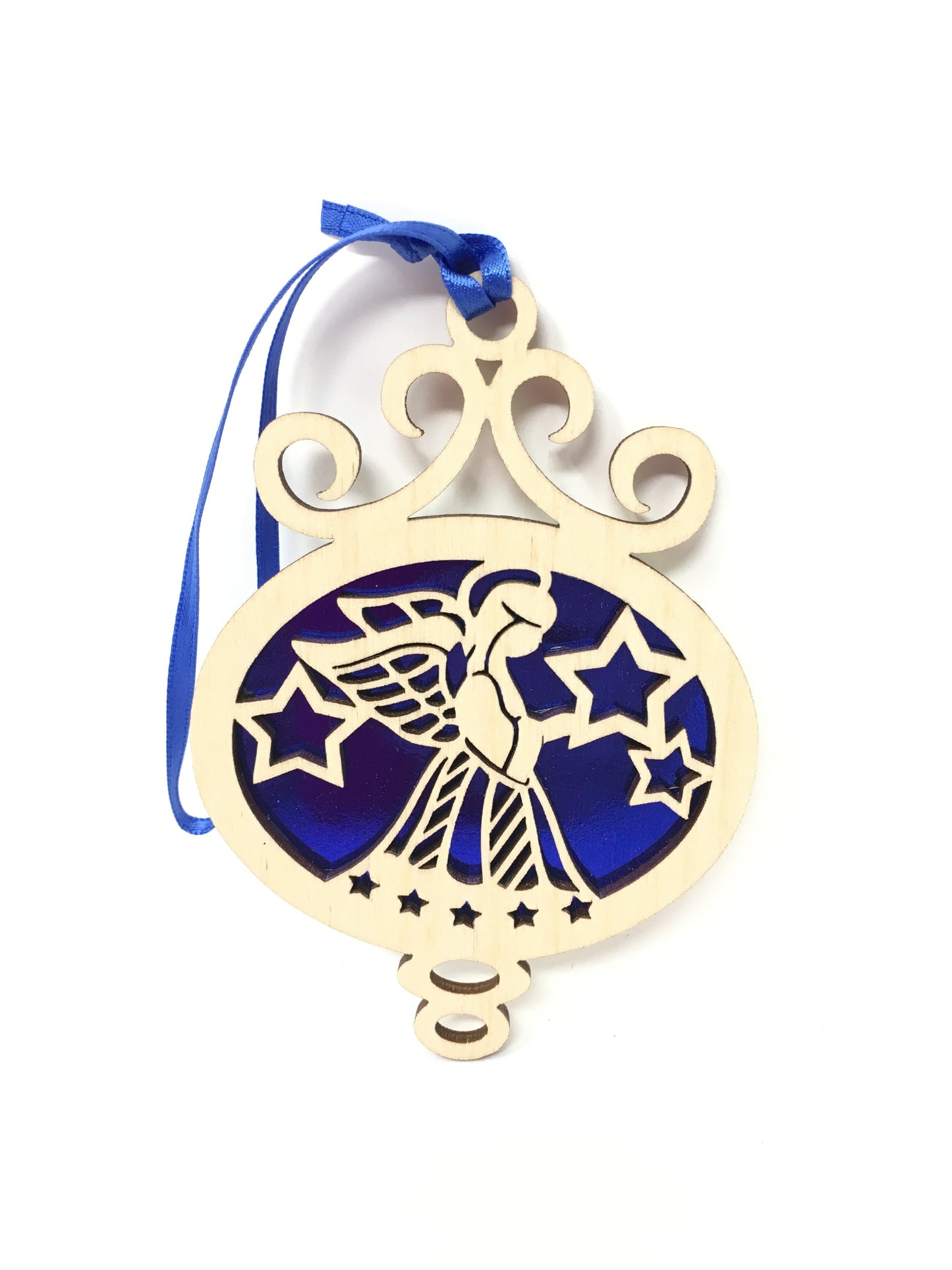 Angel Bulb β Laser Engraved Wooden Ornament