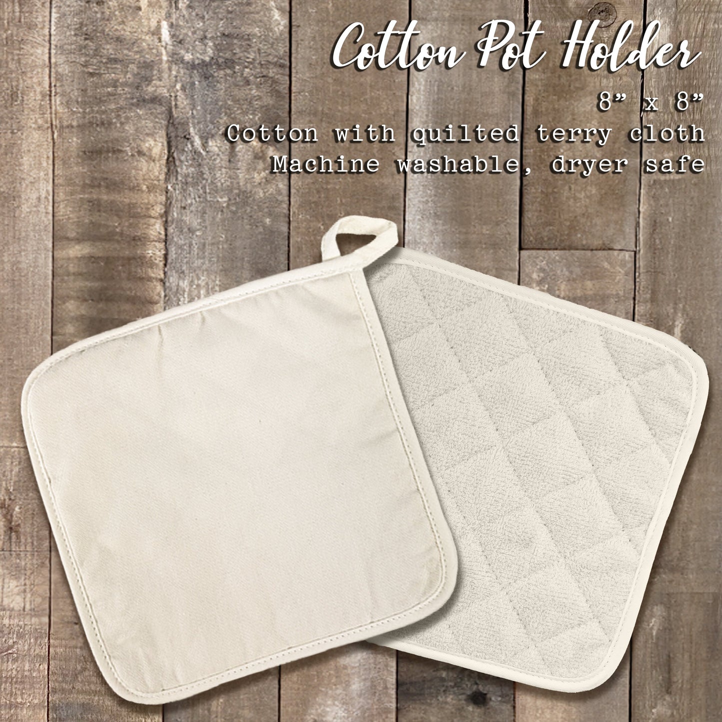 Gingerbread Snowman and Snowflake – Cotton Pot Holder