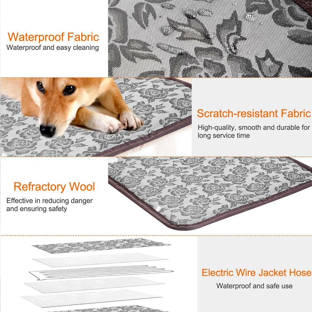 Thermal Heating Waterproof Bed Pad for Pets – Adjustable & Portable