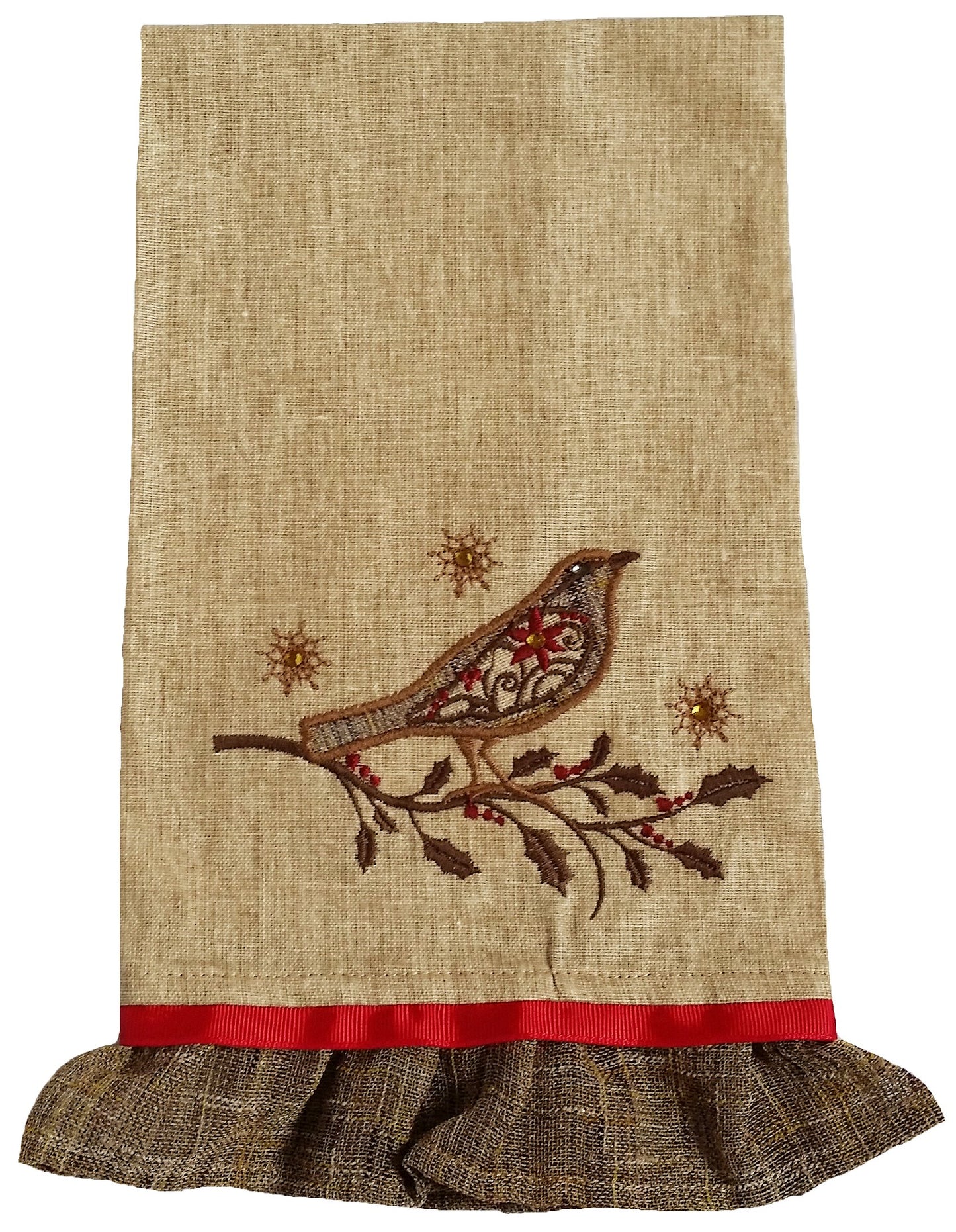 Bird on Twig Tea Towel – 16" x 22"
