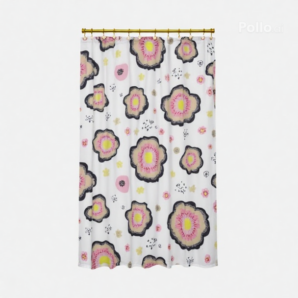 Bold Bloom – Vibrant Floral Shower Curtain