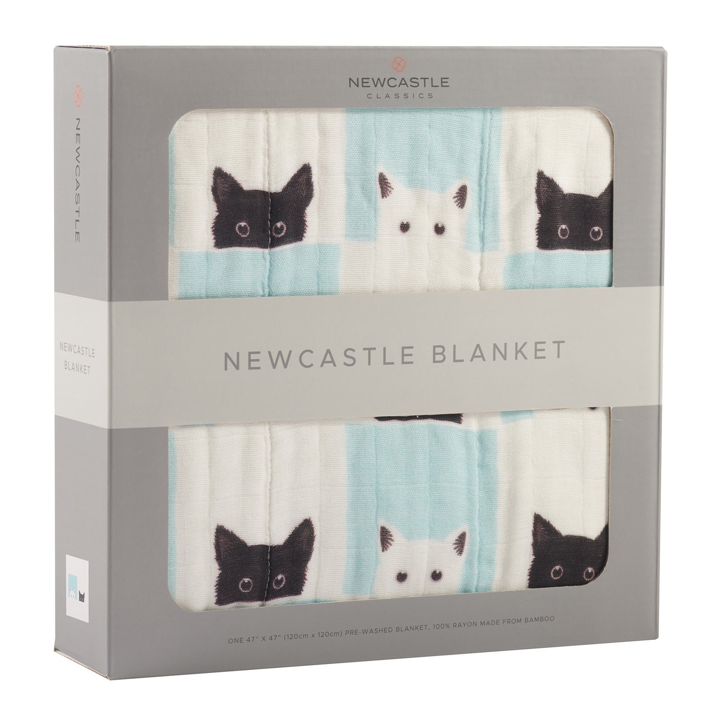 Peek-A-Boo Cats and White Newcastle Blanket