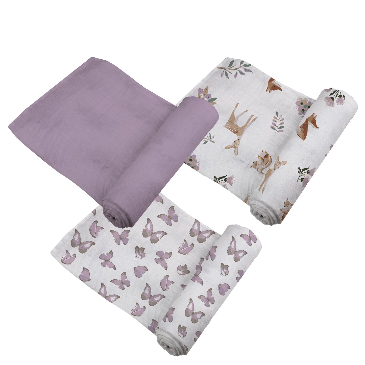 Mountain Meadow Swaddle 3-Pack – Sierra Fox & Butterfly
