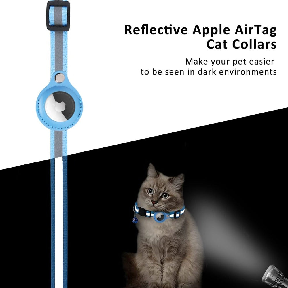 Reflective Airtag Case Collar for Cats & Dogs ā Safety Meets Style