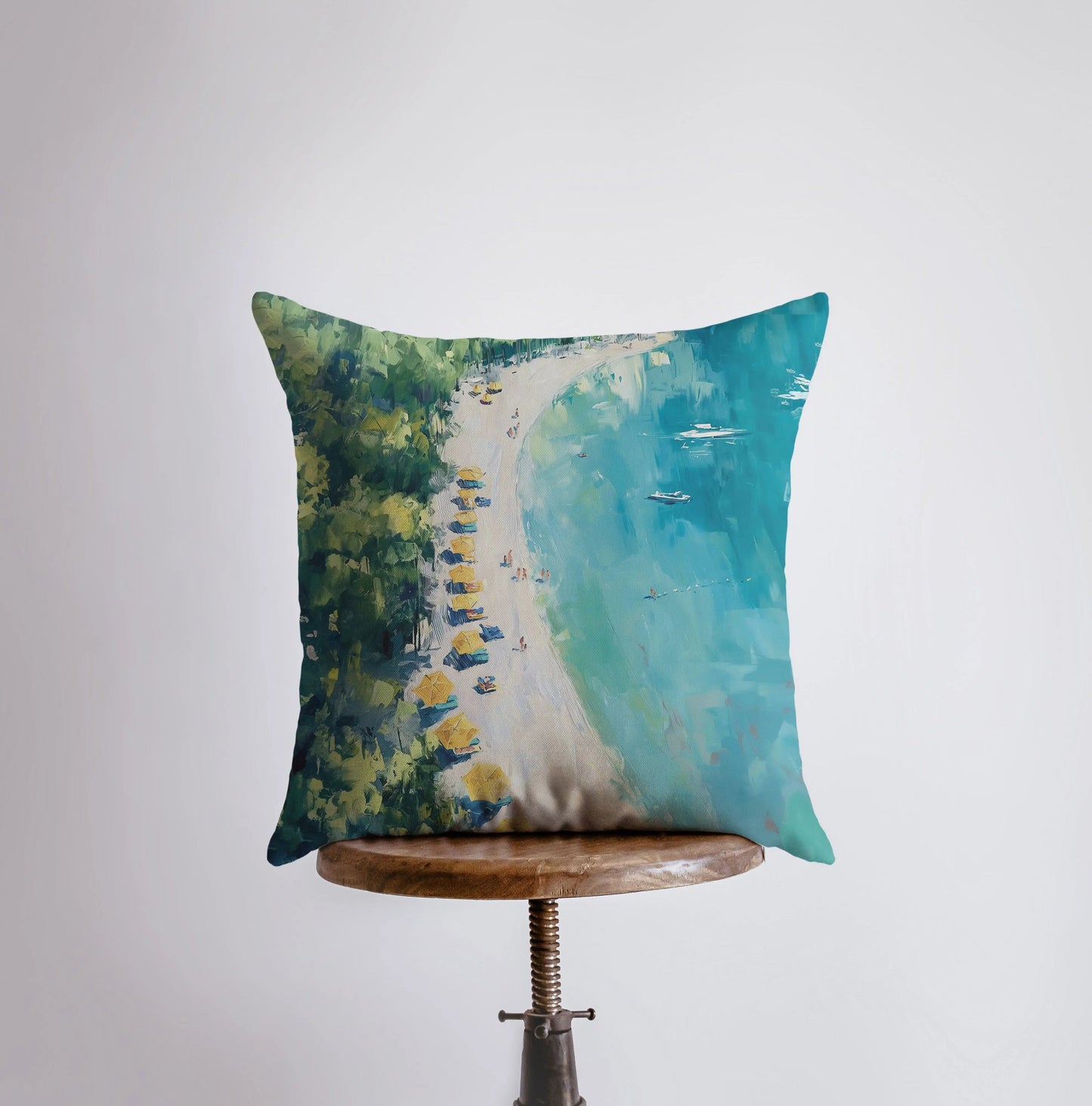 Tropical Beach Throw Pillow Cover