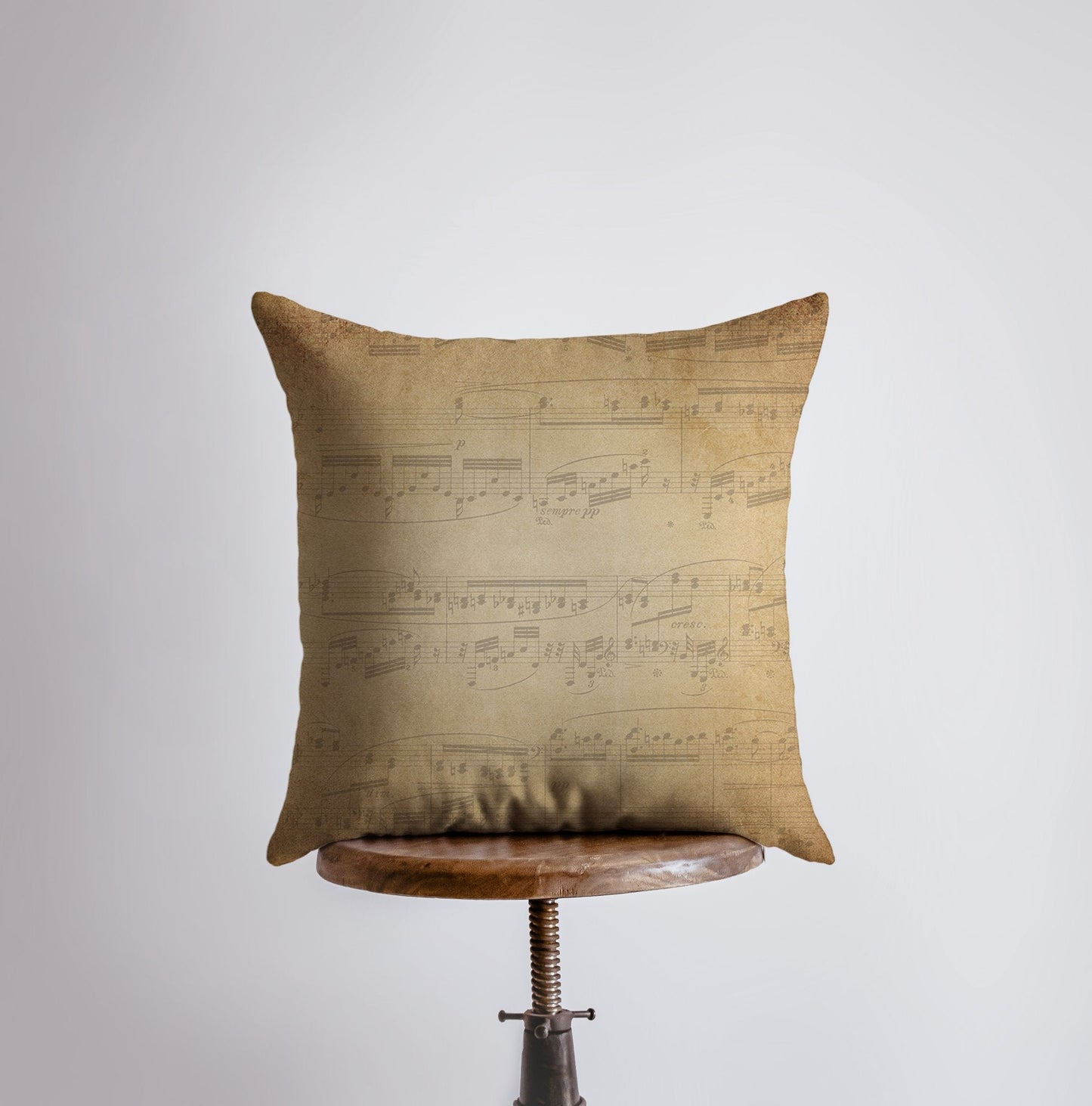 Joy to the World Throw Pillow Cover – Vintage Sheet Music Christmas Décor