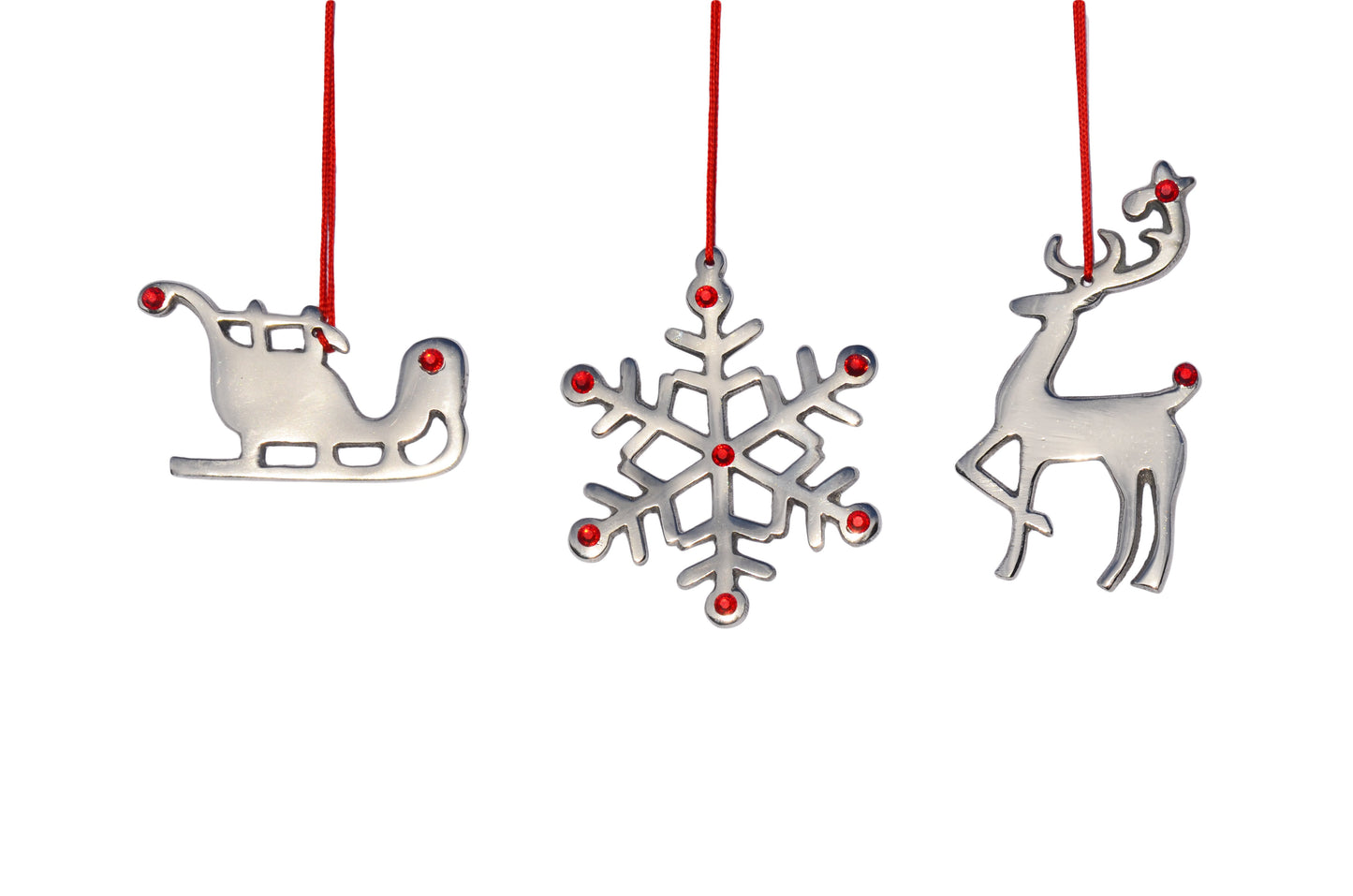 Snowflake Christmas Tree Ornament Decorations – Set of 8