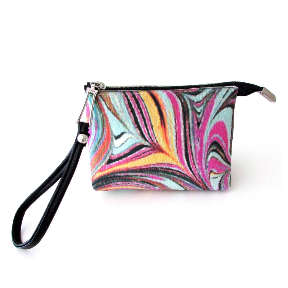Red Pomegranate Wristlet Purse / Vanity Bag