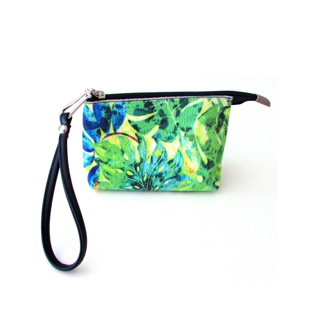 Red Pomegranate Wristlet Purse / Vanity Bag