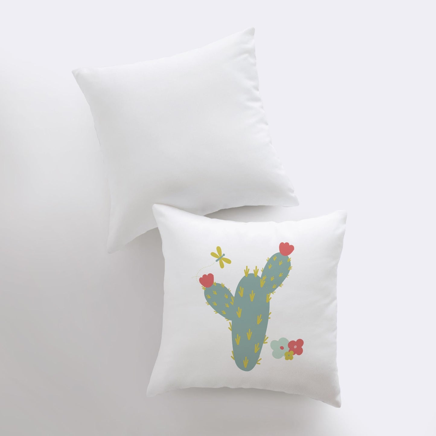 Green Cactus Throw Pillow Cover – Southwestern Succulent Accent
