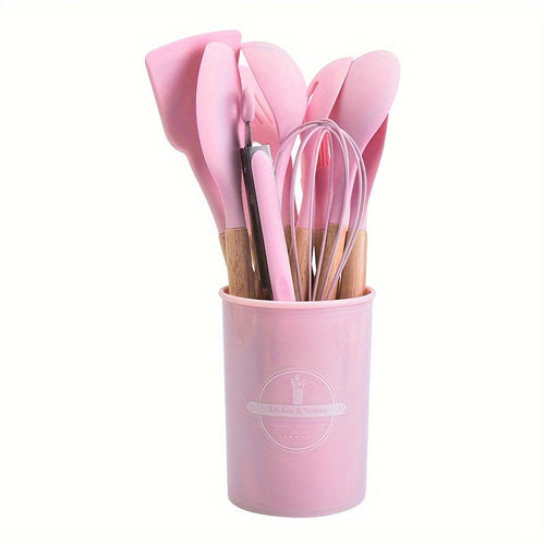 12Piece Silicone Kitchen Utensil Set with Holder