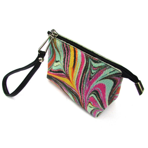 Red Pomegranate Wristlet Purse / Vanity Bag