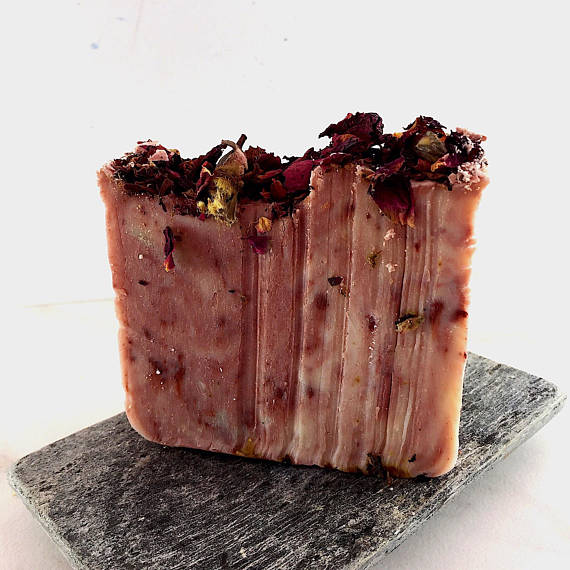 Rose Garden Organic Soap – Pink Clay & Rose Petals