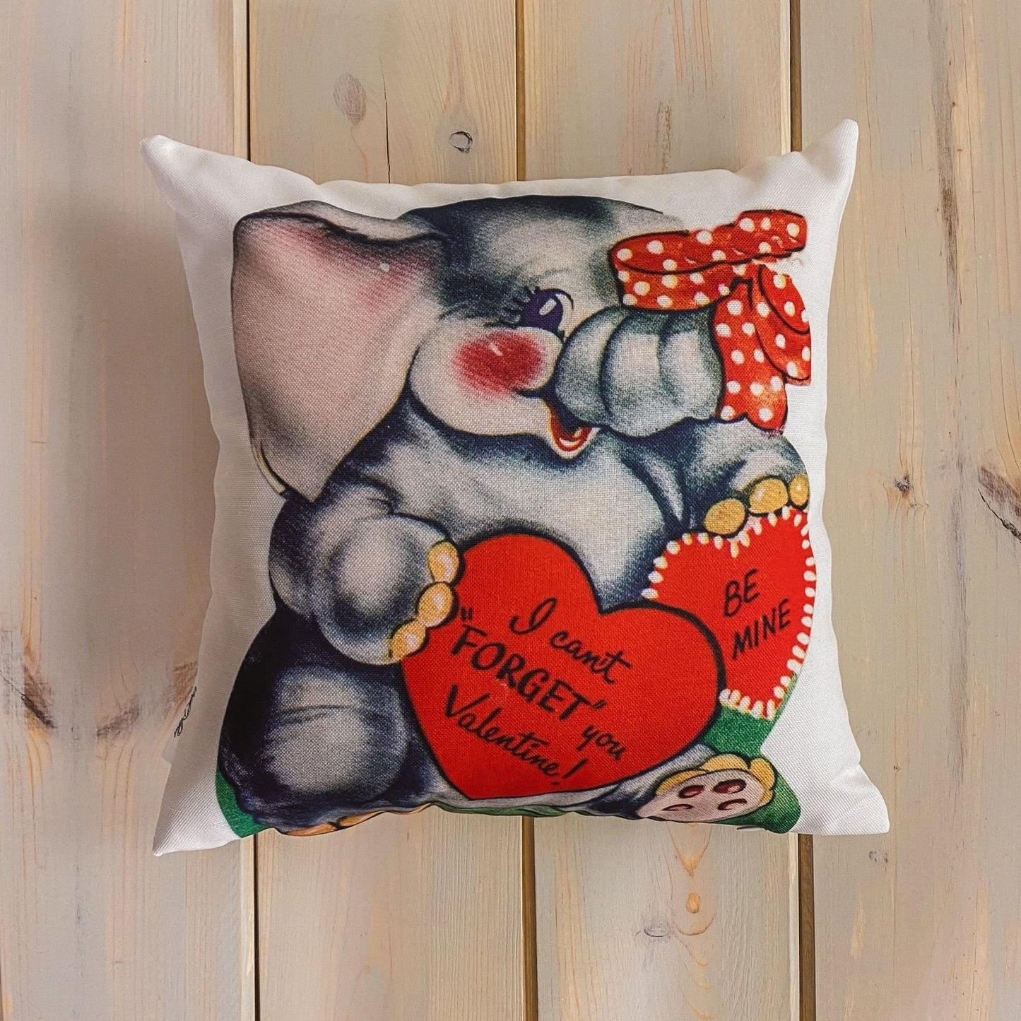 Vintage Valentine Throw Pillow Cover
