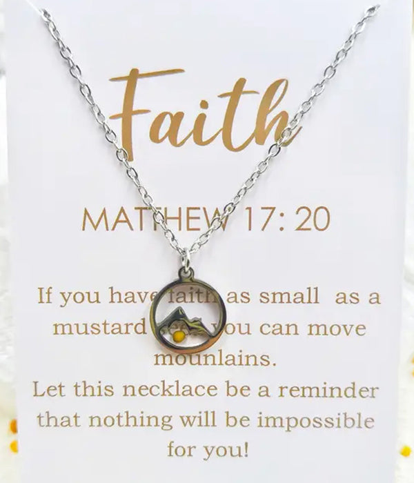 Mountain Pendant Necklace – Mustard Seed Faith