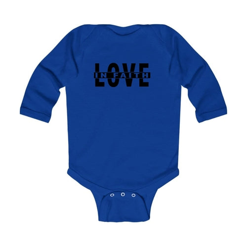 Infant Long Sleeve Graphic T-Shirt β Love in Faith Black Illustration