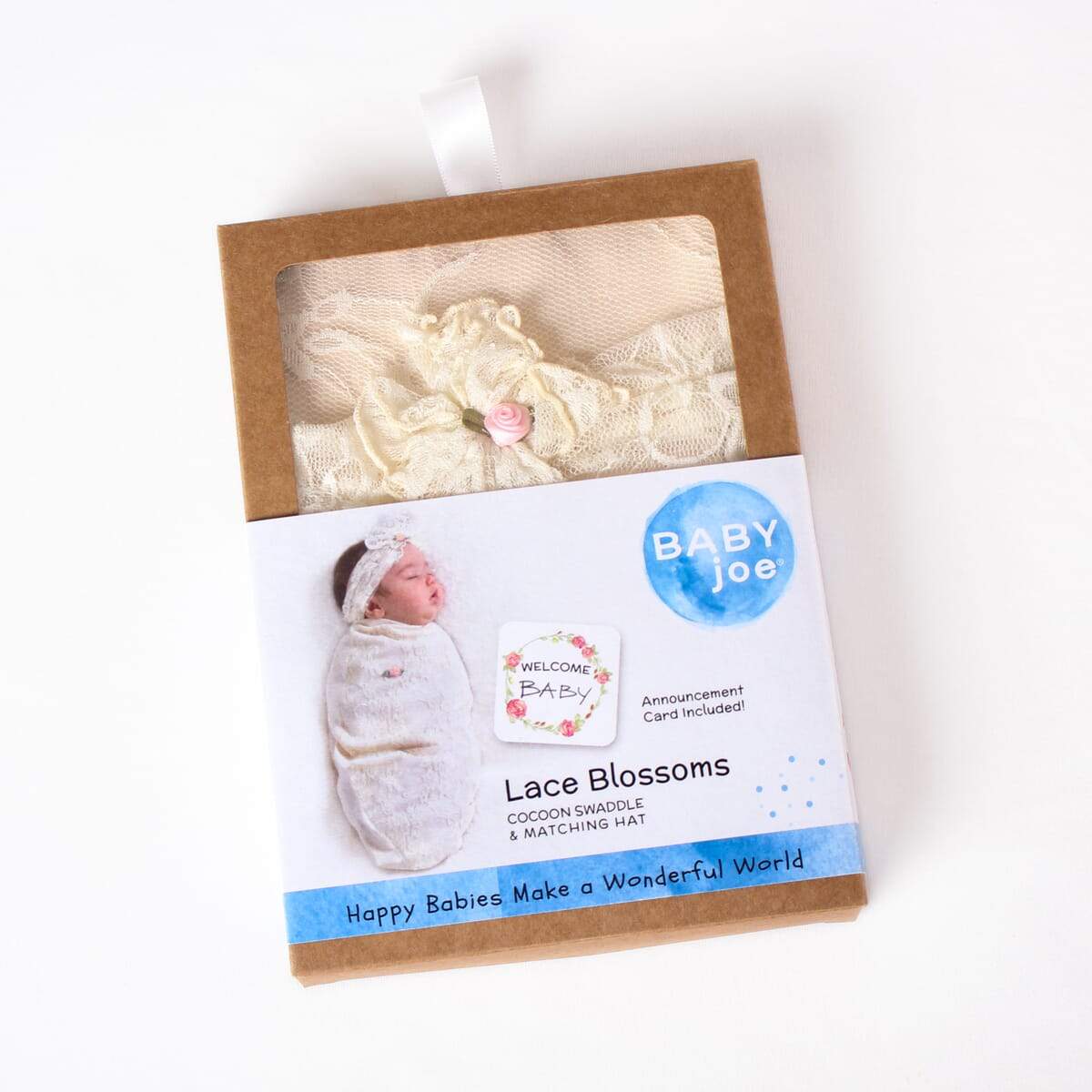 Lace Blossoms Newborn Cocoon Swaddle Set