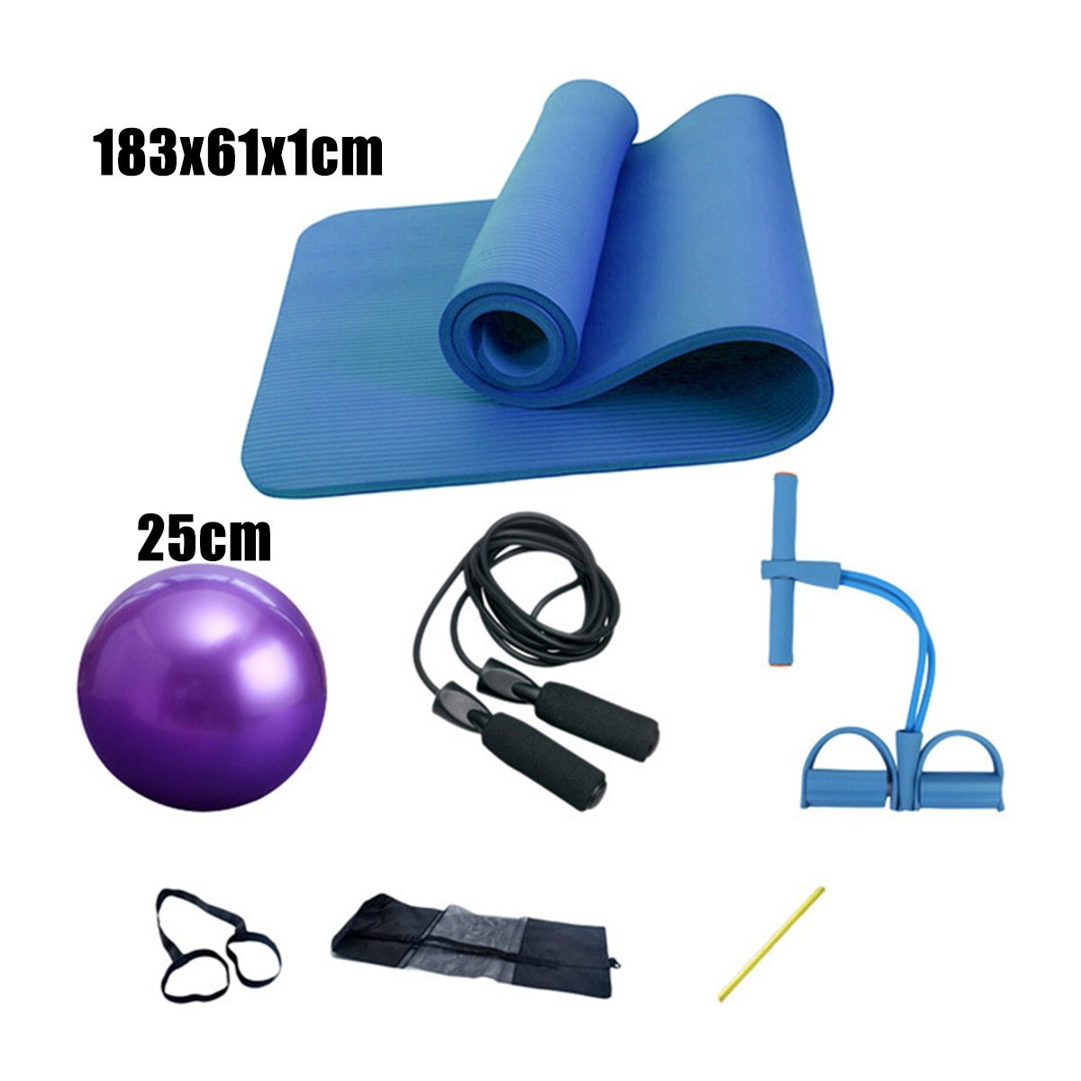 Deluxe 5-Piece Home Workout Set β Yoga, Pilates & Fitness Training