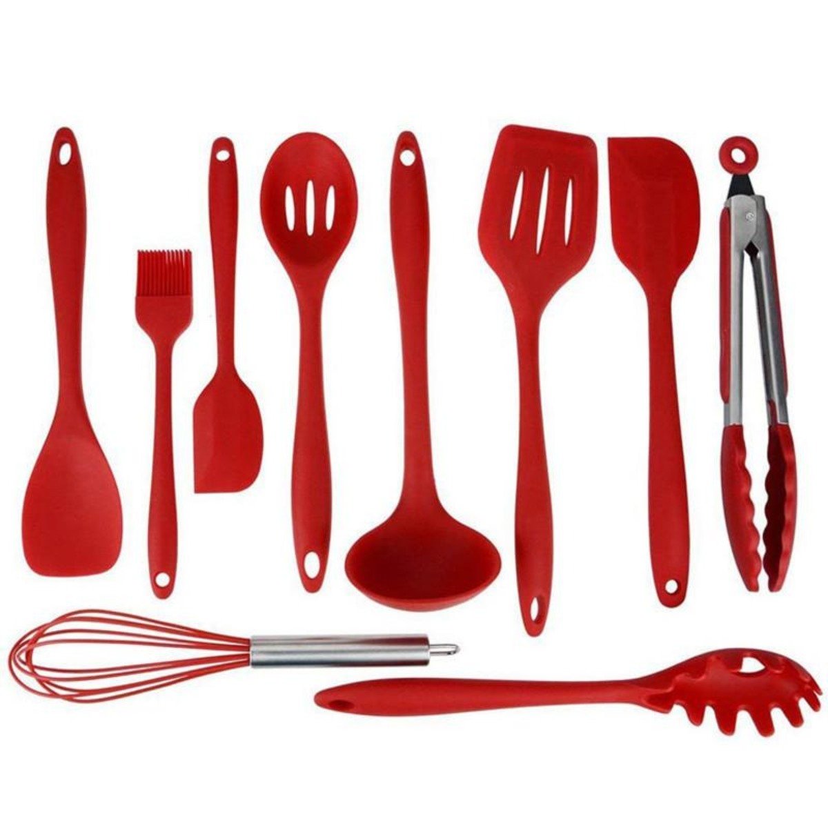 Non Stick Silicone Cooking Utensils β Premium Heat Resistant 10-Piece Set