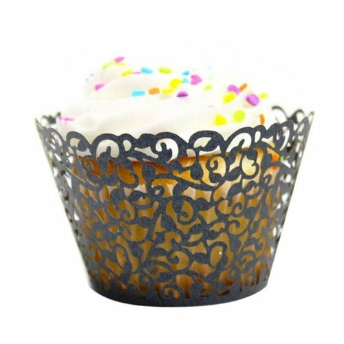 Little Vine Lace Laser Cut Cupcake Wrappers – 100 pcs Set