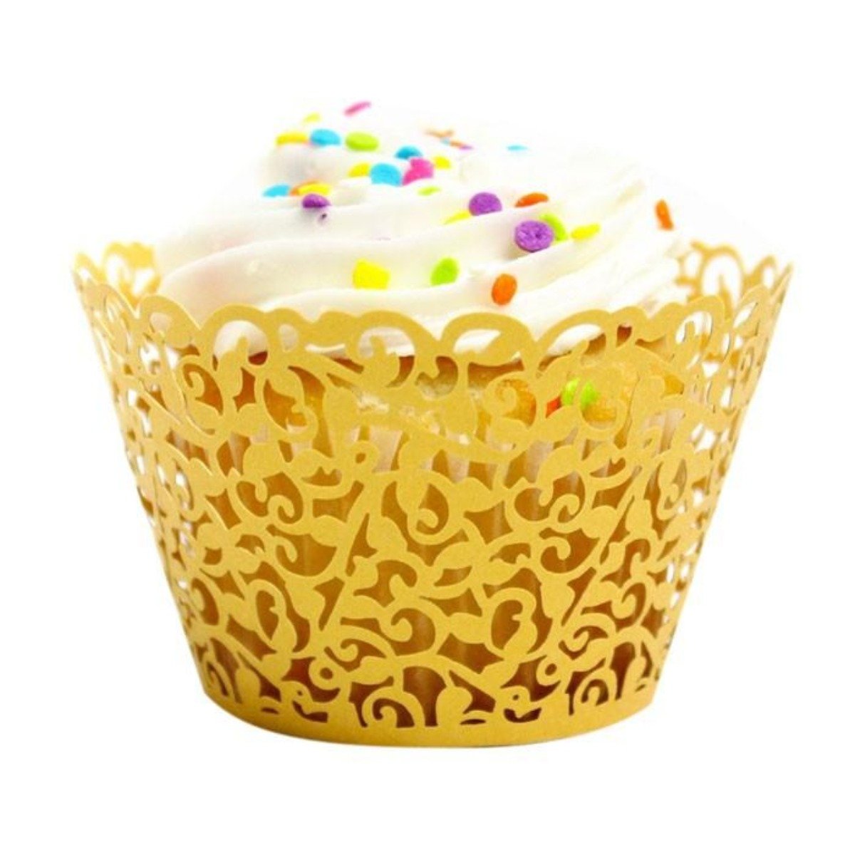 Little Vine Lace Laser Cut Cupcake Wrappers – 100 pcs Set