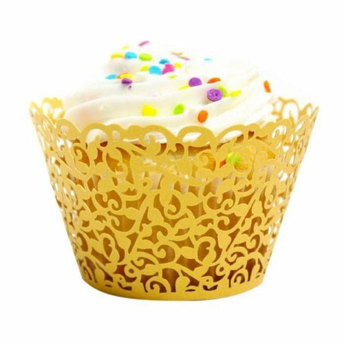 Little Vine Lace Laser Cut Cupcake Wrappers – 100 pcs Set