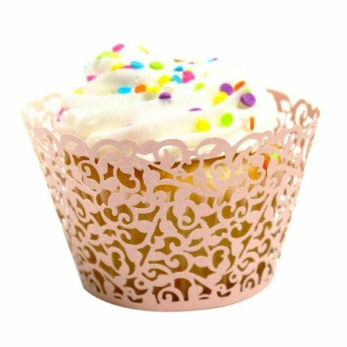 Little Vine Lace Laser Cut Cupcake Wrappers – 100 pcs Set