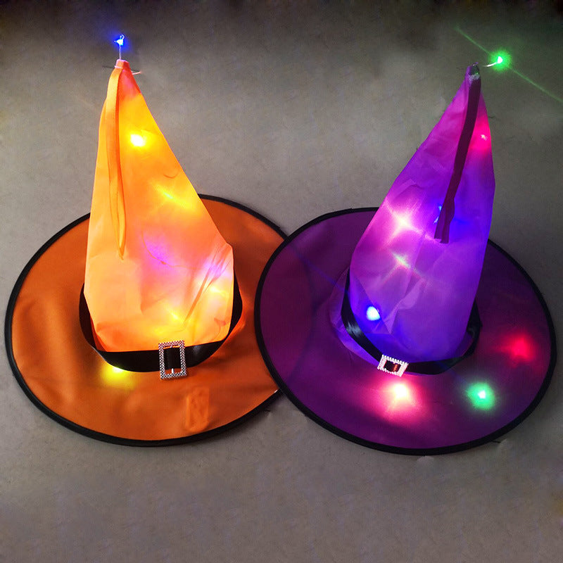 Halloween Glowing Witch Hat – Ghost Festival Decoration Props