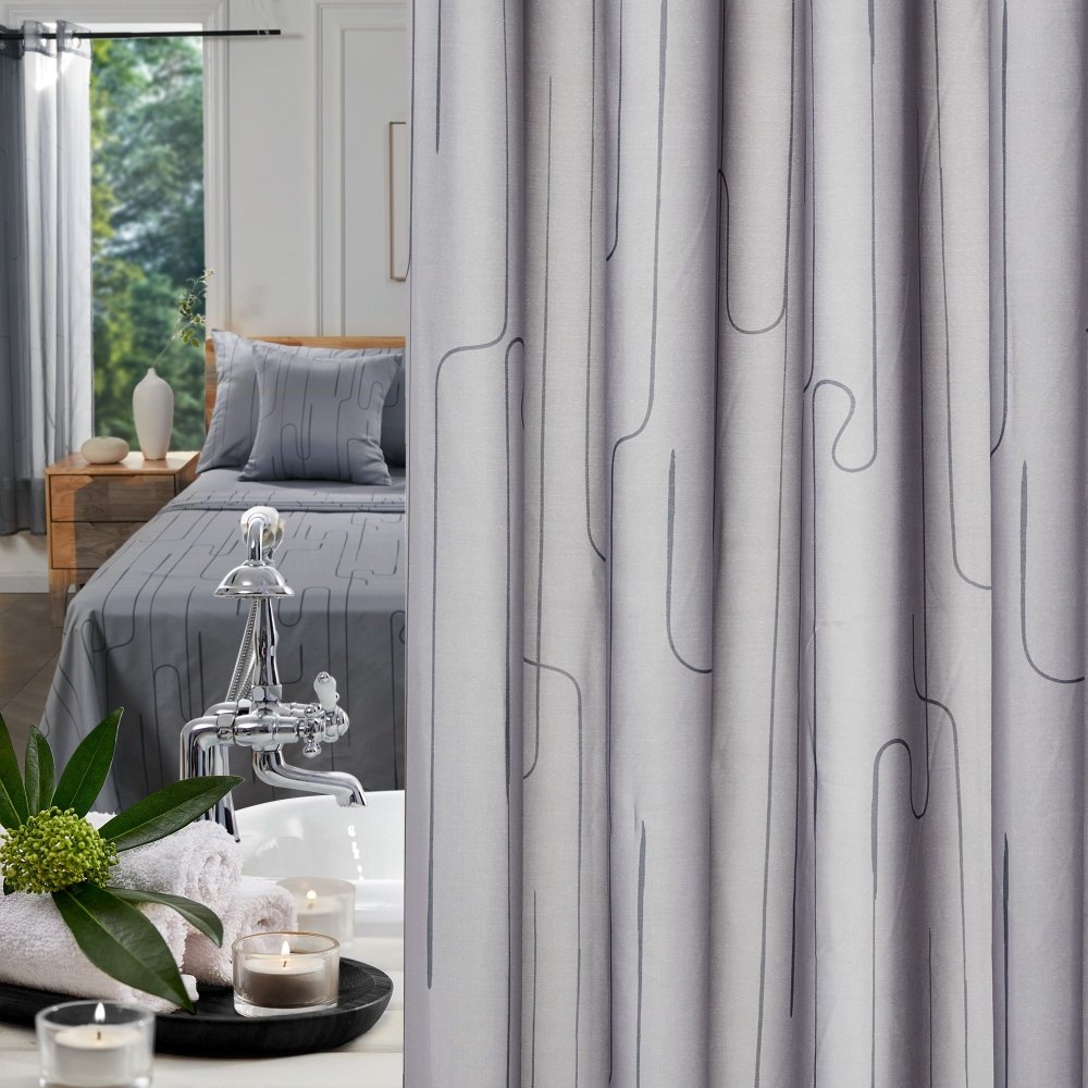 Pure Morning Haze β Scandinavian-Inspired Shower Curtain