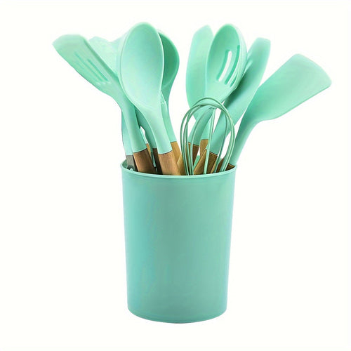 12Piece Silicone Kitchen Utensil Set with Holder