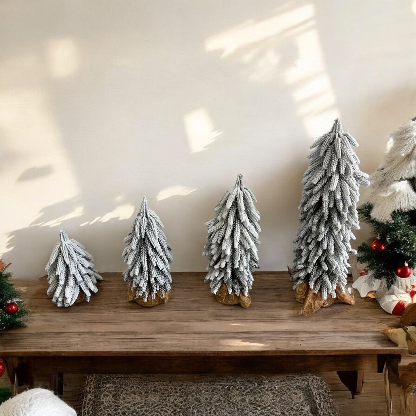 Snow Christmas Trees – Set of 4