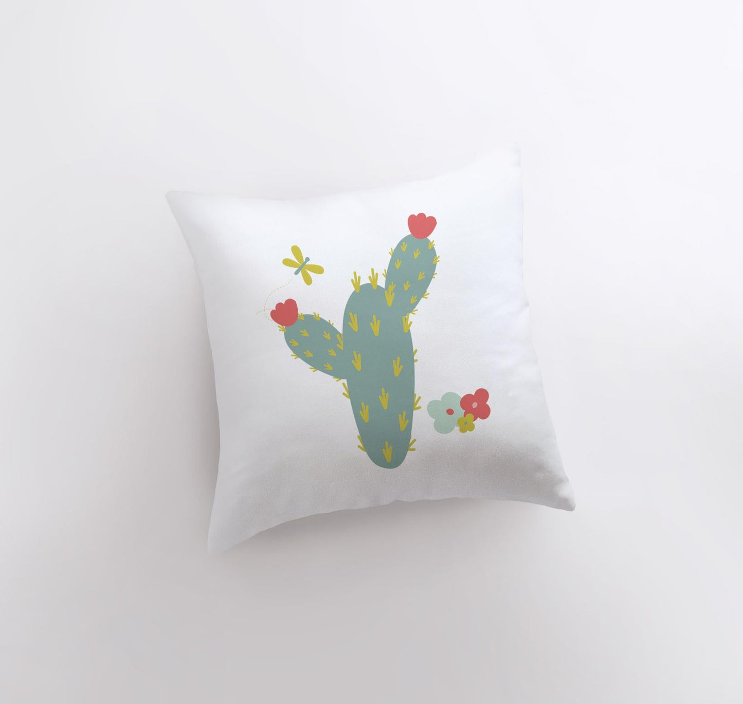Green Cactus Throw Pillow Cover – Southwestern Succulent Accent